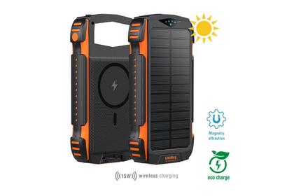 4SMARTS Solar Powerbank "Rugged TitanPack UltiMag", black