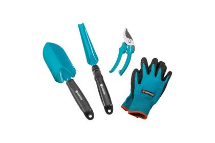 GARDENA Kleingeräte Grundausstattung 4-tlg., Dunkelgrau/Türkis