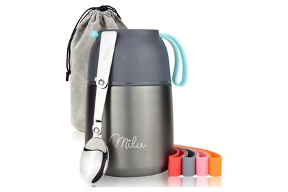 MILU Isolier-Speisebehälter-Set, 9-tlg., grau, 450ml