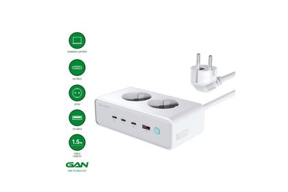 4SMARTS 6-in-1 Steckdosenleiste mit USB